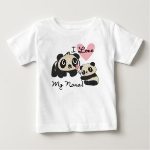 Pandas I Love My Nana Baby Sleeveless Dress T-Shirt