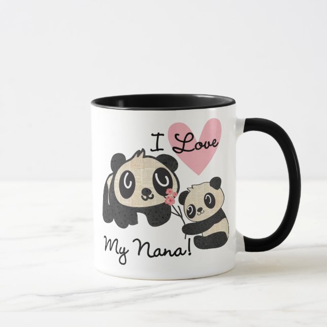 Pandas I Love My Nana Mug (Right)