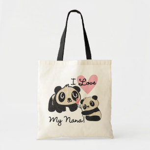 Pandas I Love My Nana Tote Bag