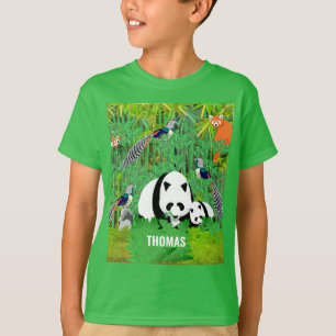 Pandas Lady Amherst's Pheasants Red Pandas Bamboo T-Shirt