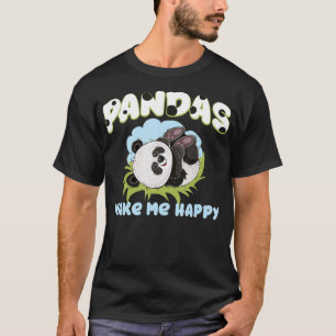 Pandas Make Me Happy product Cool Funny Cute Anima T-Shirt