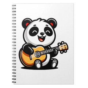 Panda's Melodic Serenade - Acoustic Guitar Art Notebook