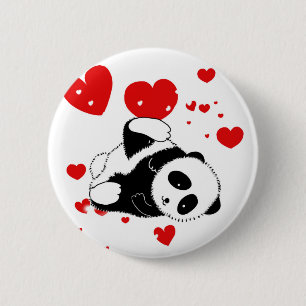 pandas "panda bears" "panda bear baby" "kawaii pan 2 inch round button