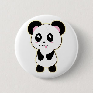 pandas "panda bears" "panda bear baby" "kawaii pan 2 inch round button