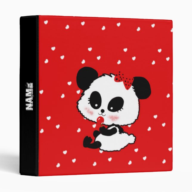 pandas "panda bears" "panda bear baby" "kawaii pan binder (Front/Spine)