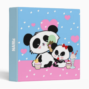 pandas "panda bears" "panda bear baby" "kawaii pan binder
