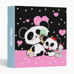 pandas "panda bears" "panda bear baby" "kawaii pan binder