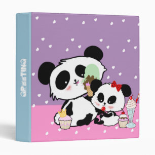 pandas "panda bears" "panda bear baby" "kawaii pan binder