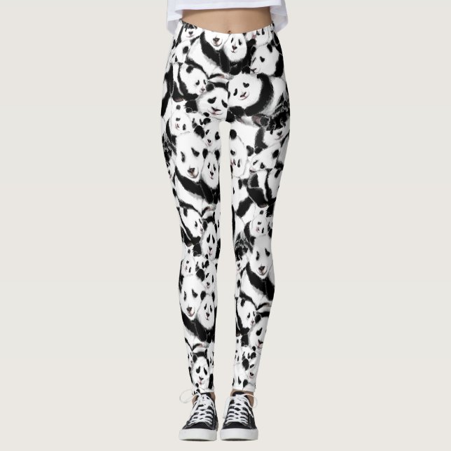 Pandas - Pandemic - Big Hugs - Drawing Collection Leggings (Front)