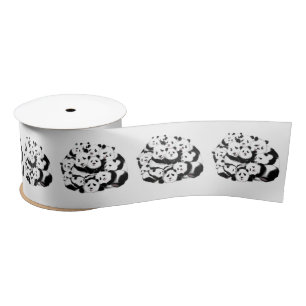 Pandas - Pandemic - Big Hugs - Drawing Collections Satin Ribbon