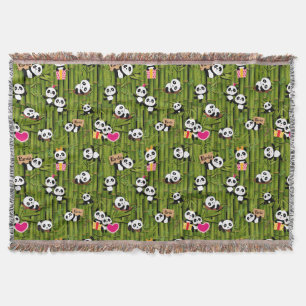 Panda's Pattern 2 Throw Blanket