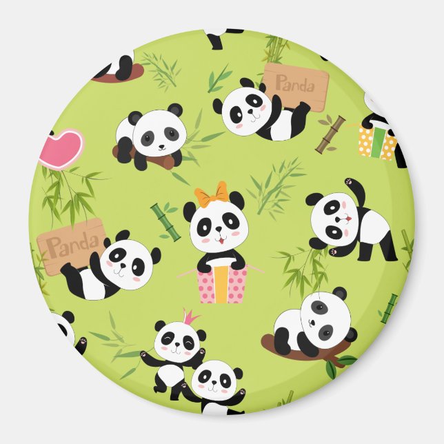Panda's Pattern 3 Magnet (Front)