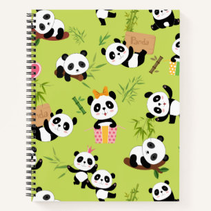 Panda's Pattern 3 Notebook