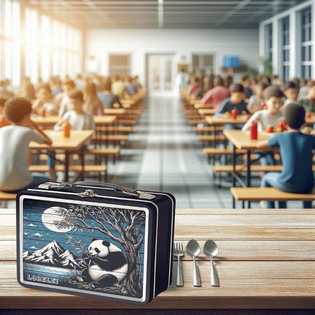 Panda's Quiet Nook: Bamboo Satisfaction Metal Lunch Box (Creator Uploaded)