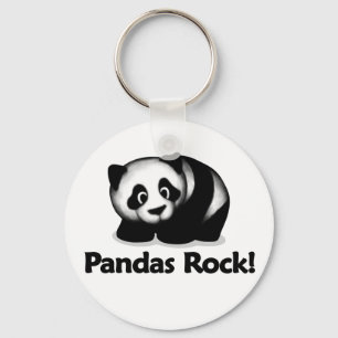 Pandas Rock! Keychain