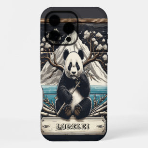 Panda's Secluded Perch: Bamboo Repose iPhone 16 Pro Max Case