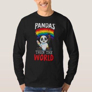 Pandas Then The World Wildlife Animal Zoo Zookeepe T-Shirt