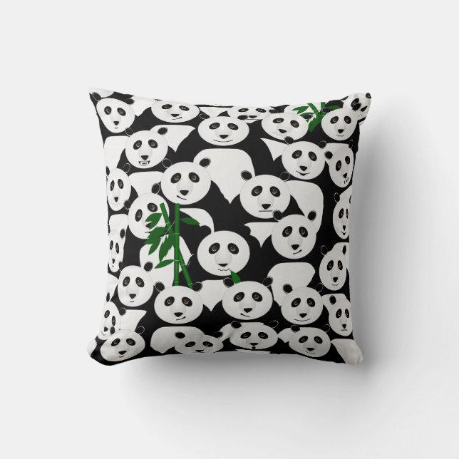 Pandas Throw Pillow (Front)