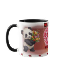 Pandas wish you a Happy Mother's Day on a Colourfu