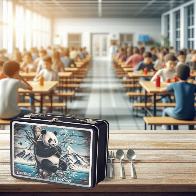 Panda's Wooded Haven: Bamboo Treat Metal Lunch Box (Creator Uploaded)