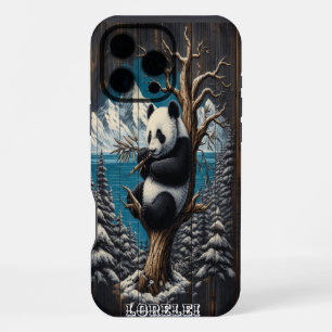 Panda's Wooded Perch: Bamboo Repose iPhone 16 Pro Max Case
