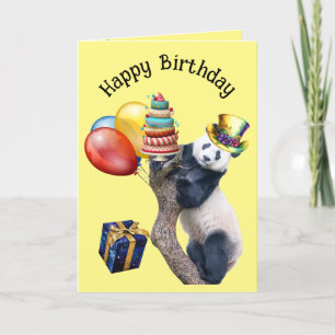 PANDAstic Fun Panda carte d'anniversaire