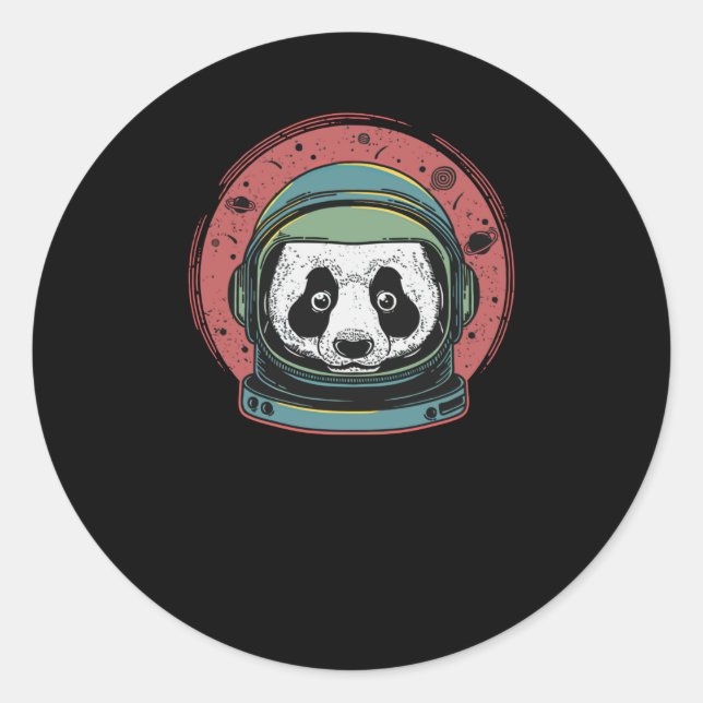 Pandastronaut Classic Round Sticker (Front)