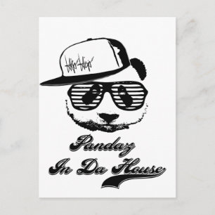Pandaz In Da House. Ghetto panda Postcard