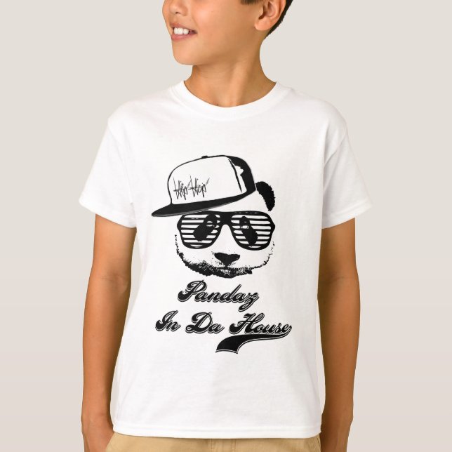 Pandaz In Da House. Ghetto panda T-Shirt (Front)