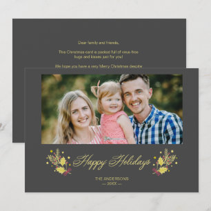 Pandemic Classic Happy Holidays Custom Photo