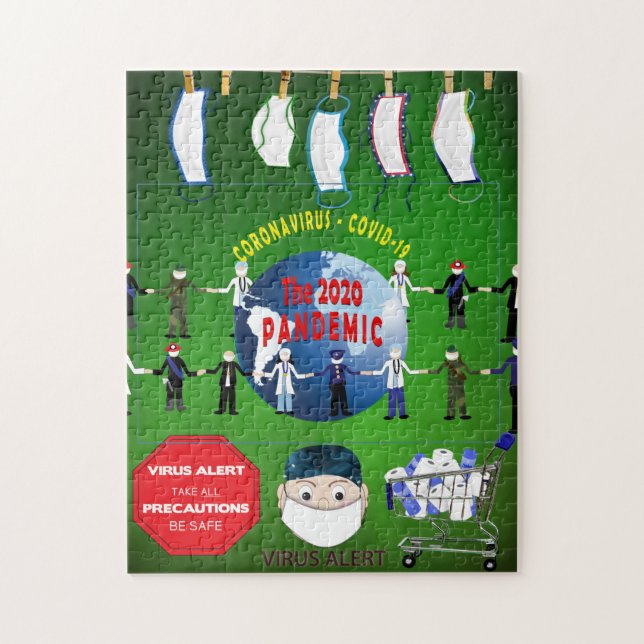 Pandemic Coronavirus Covid Keepsake Jigsaw Puzzle (Vertical)