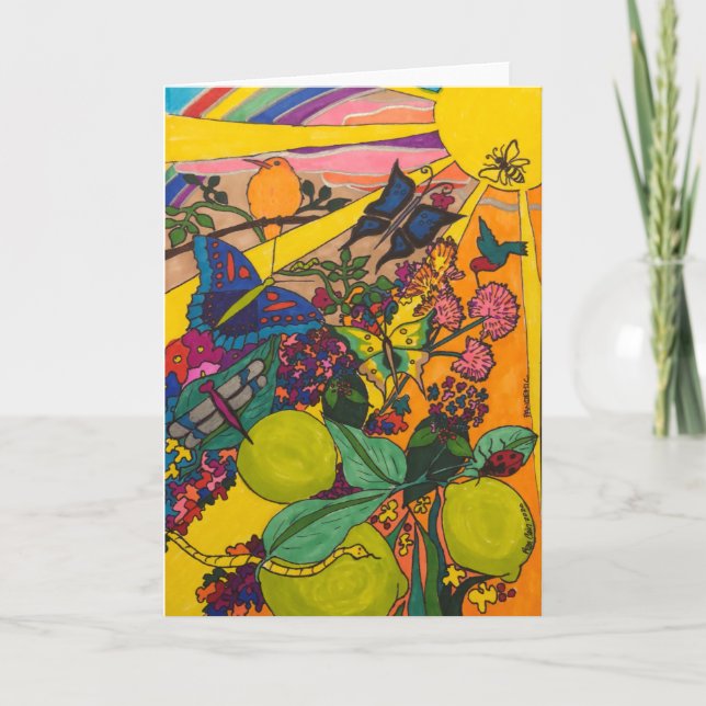 Pandemic Garden - Folded Note Card 7 X 5 (Front)