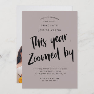 pandemic graduation photo party invitation