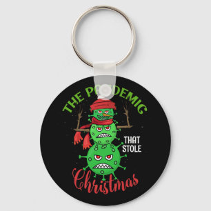 Pandemic That Stole Christmas Ugly Gift Xmas Virus Keychain