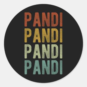 Pandi City Philippines Retro Classic Round Sticker