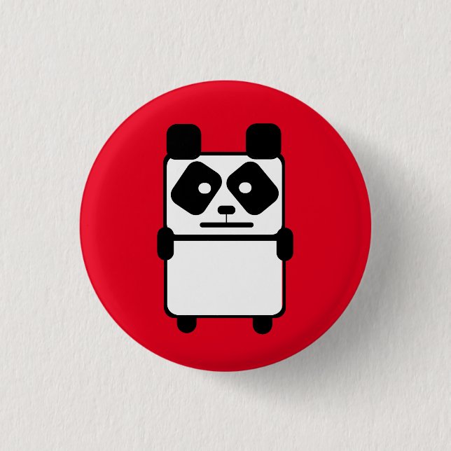 Pandie Bear 1 Inch Round Button (Front)