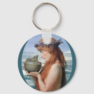 Pandora by Alma Tadema, Vintage Romanticism Keychain