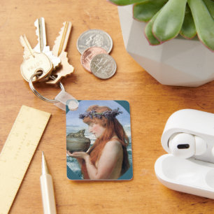 Pandora by Alma Tadema, Vintage Romanticism Keychain