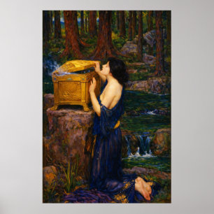 Pandora by John William Waterhouse  Poster