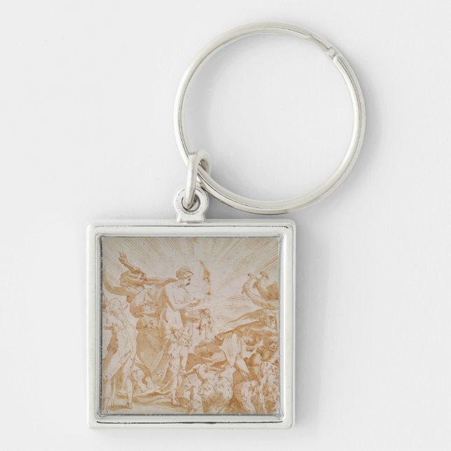 Pandora opening the box keychain (Front)