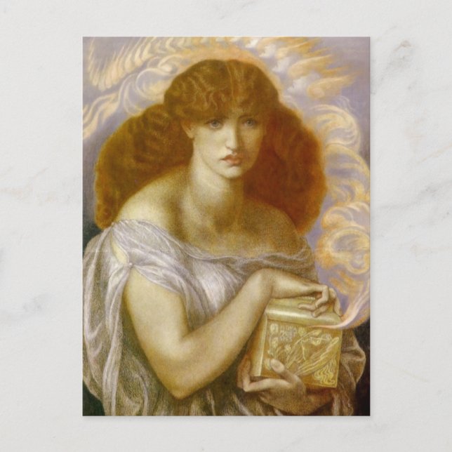 Pandora Opens Gold Box Postcard (Front)