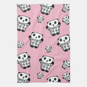 Pandy the Panda Polka Dot Kitchen Towel
