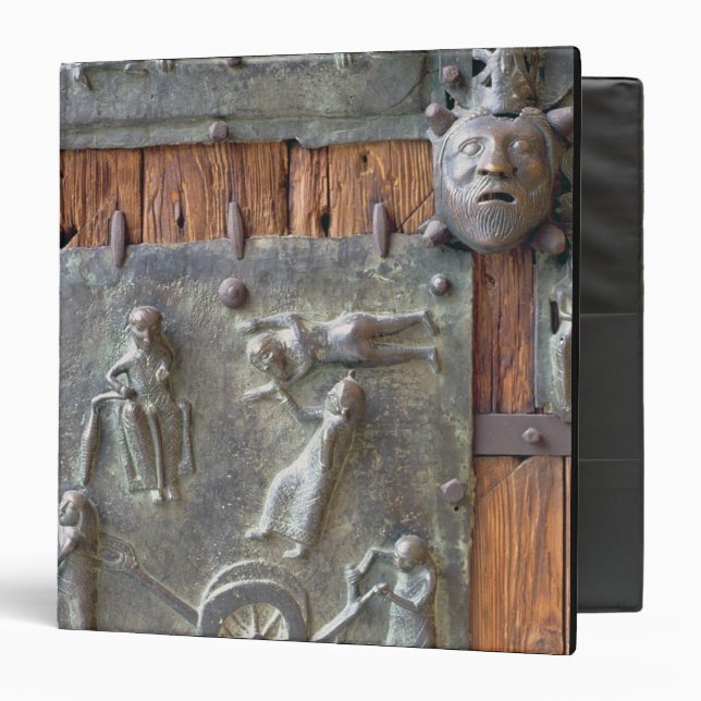 Panel from the left hand door, 12th century (bronz binder (Front/Inside)