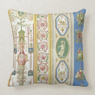 Panel from the Raphael Loggia at the Vatican, engr Throw Pillow