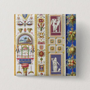 Panel from the Raphael Loggia at the Vatican, from 2 Inch Square Button