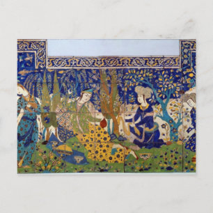 Panel of glazed earthenware tile-work, Isfahan Postcard