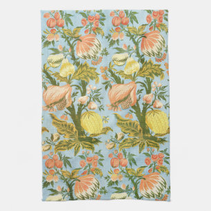 Panel With Design of Fruit Trees Vintage Brocade Kitchen Towel