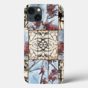 Panelled Abstract Scrollwork Painting iPhone 13 Case