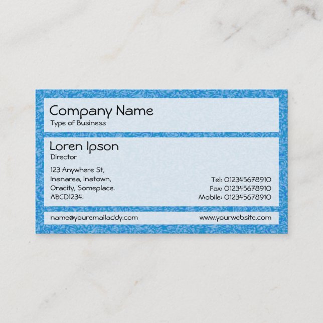 Panels 02 - Blue Stipple Business Card (Front)