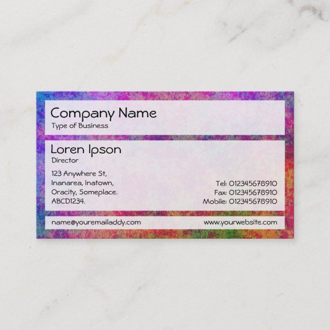 Panels 02 - Colourful Seabed Business Card (Front)